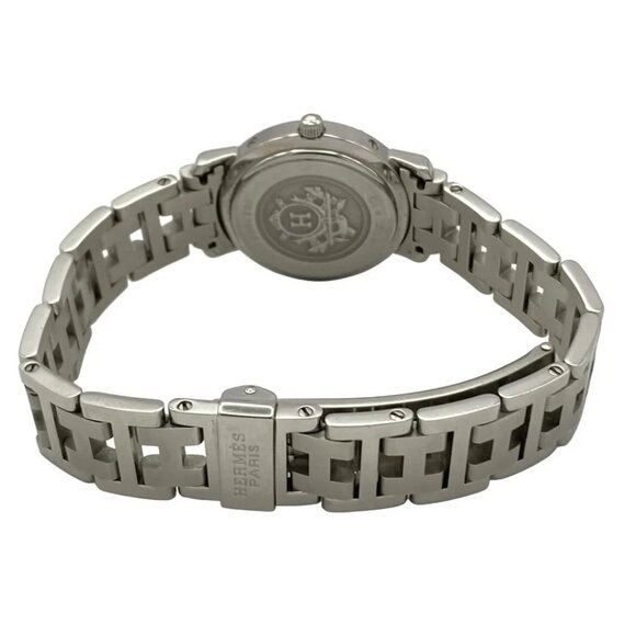 Auth HERMES Clipper CL4.210 1****** Silver Women's Wrist Watch - Picture 4 of 5